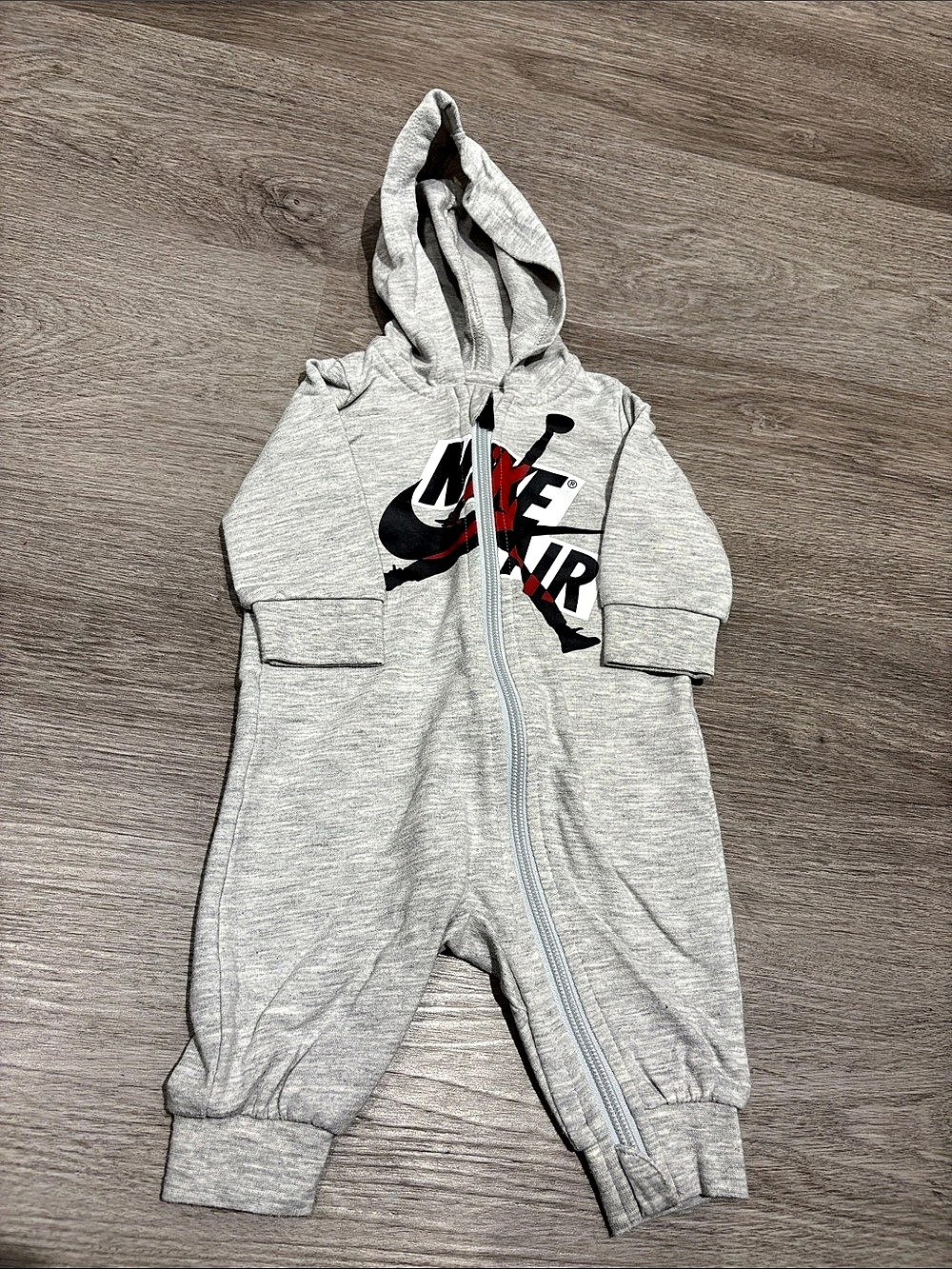 Jordan Baby Jumpman Air Full-Zip Hooded Coverall Baby 3M Gray
